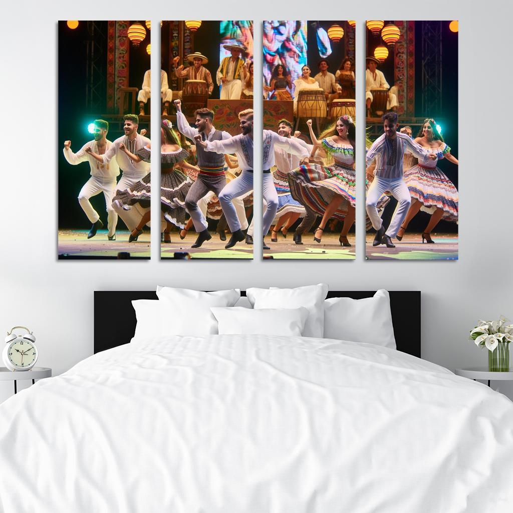 Cumbia The Dance Of Colombian Heritage Modern Paintings Frame