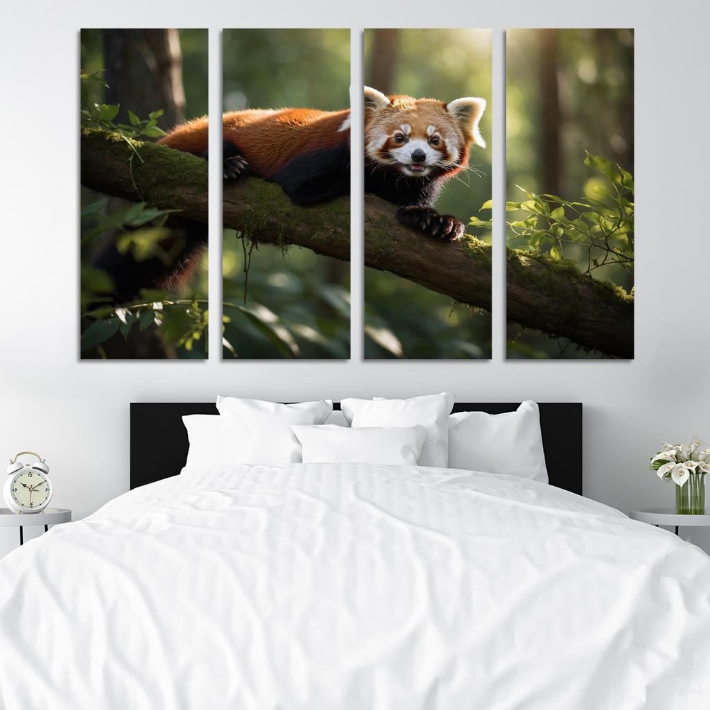 The Enigmatic Red Panda The Forest Dweller Framed Paintings