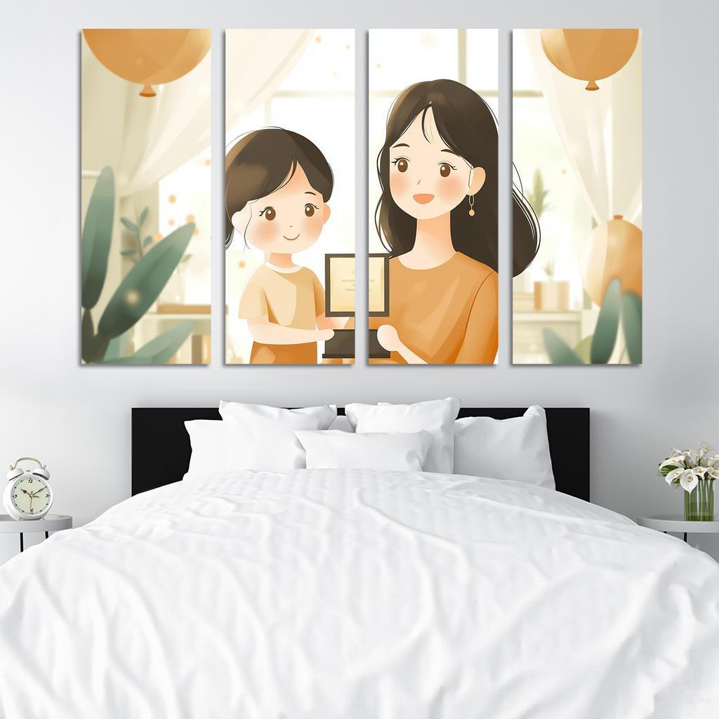 Milestones Of Love A Mothers Journey Through Time Canvas Paintings Frame