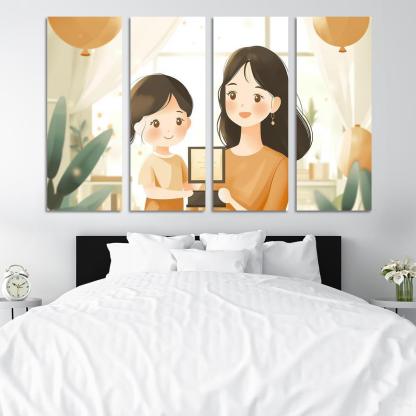 Milestones Of Love A Mothers Journey Through Time Canvas Paintings Frame