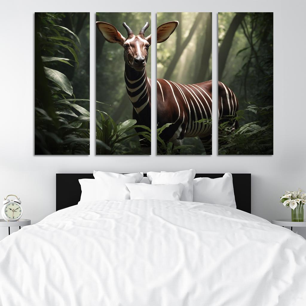 The Enigmatic Okapi Forest's Rare Gem Premium Artwork Frames