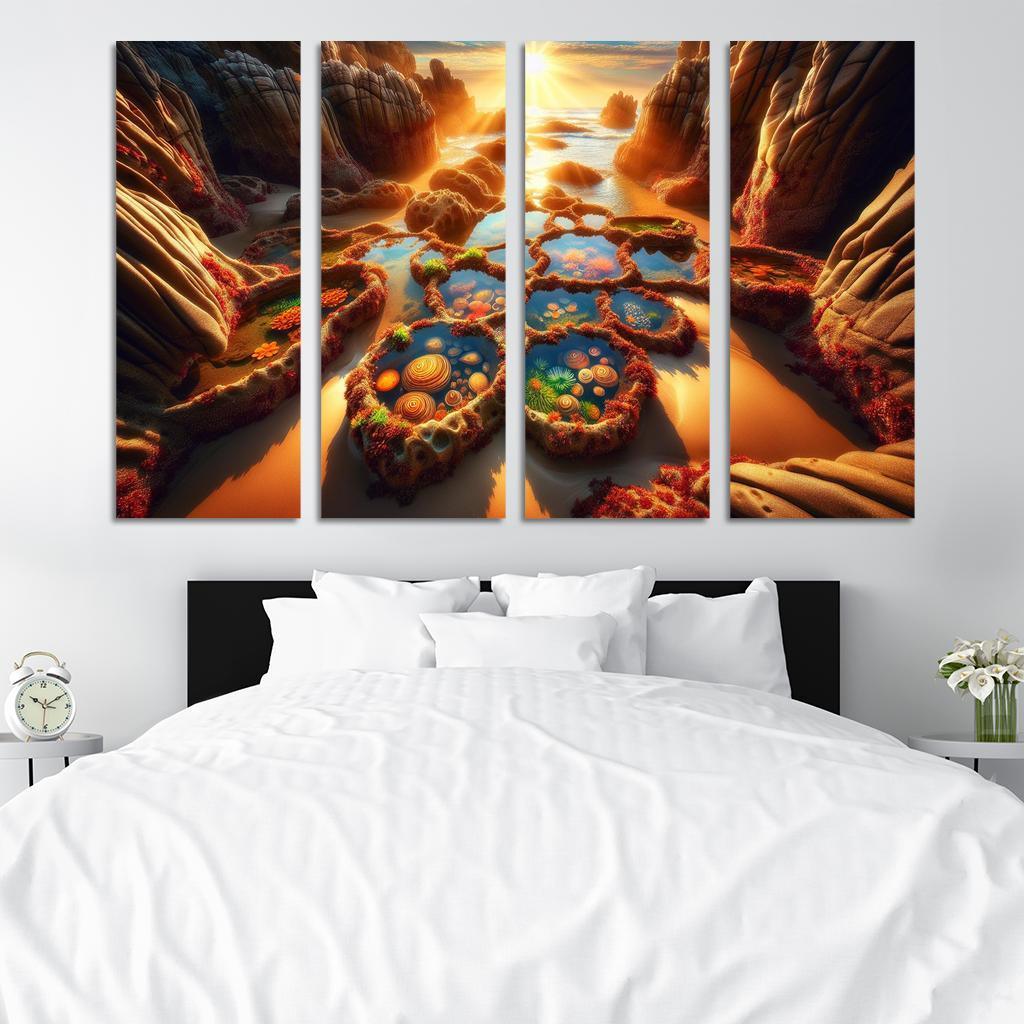 Tidal Pool Treasure Cove Modern Paintings Frame