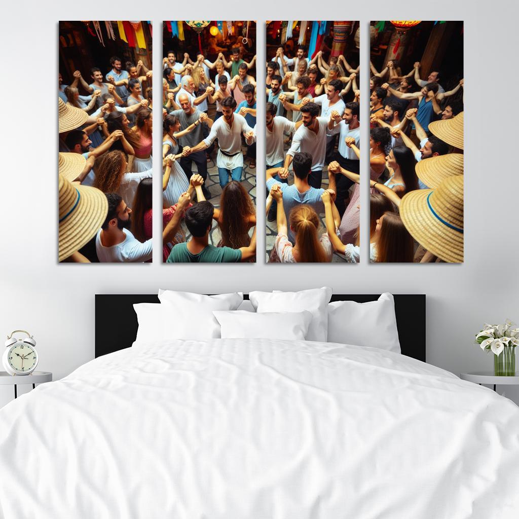 Zorba Dance The Joy Of Greek Culture Modern Paintings Frame