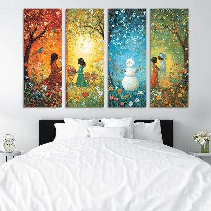 Seasons Of Love The Cycle Of Nurturing Custom Paintings Frame