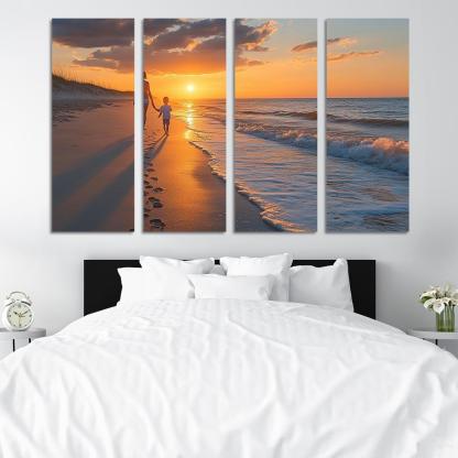Footprints In The Heart A Mothers Journey Canvas Paintings Frame