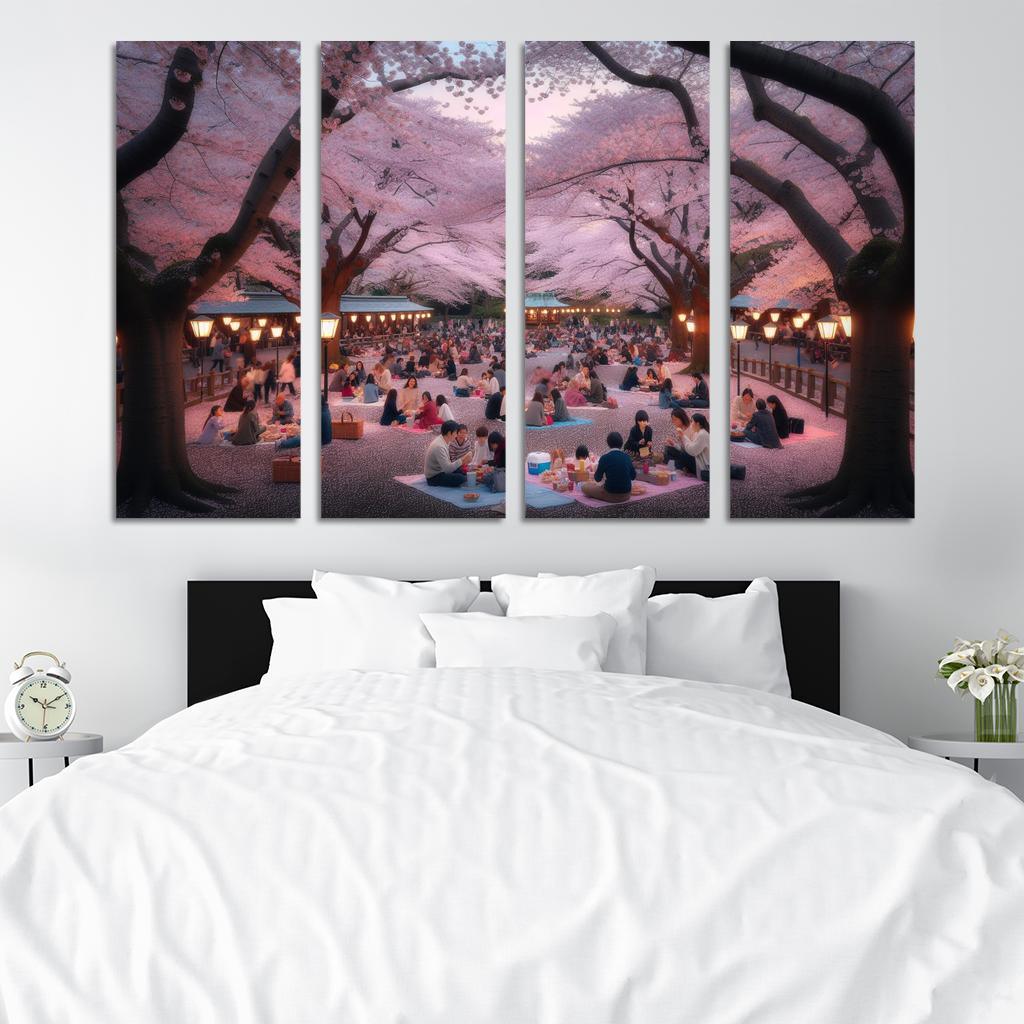 Cherry Blossom Festival - Japan Modern Paintings Frame