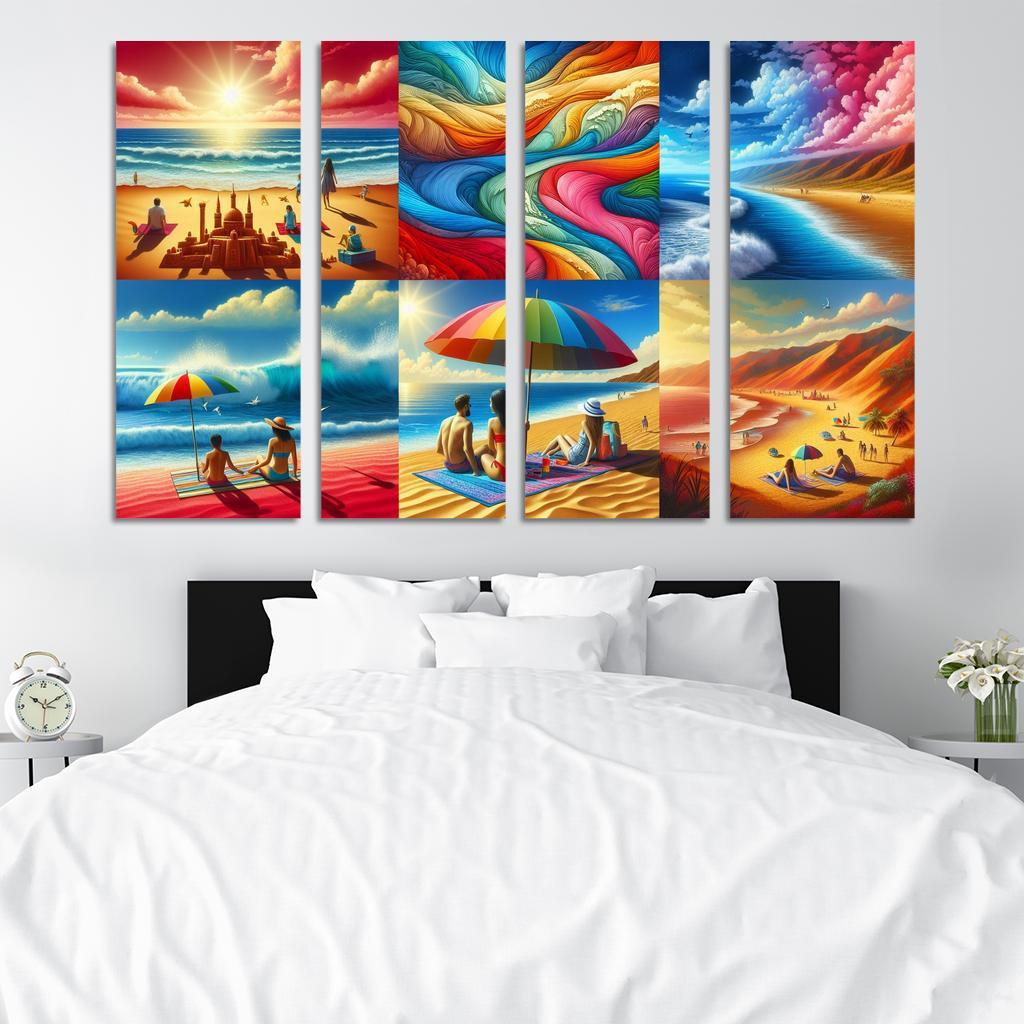 Rainbow Beach Oasis Custom Paintings Frame