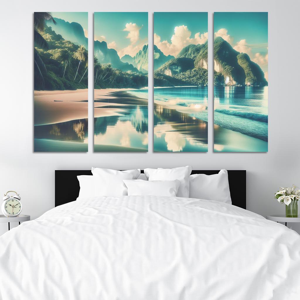 Tranquil Waters Beach Premium Artwork Frames