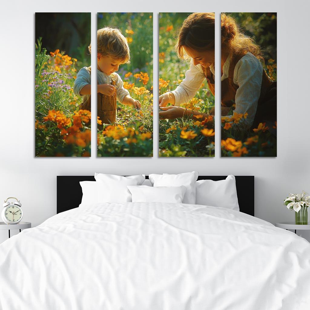 A Garden Of Hope A Mothers Nurturing Spirit Canvas Paintings Frame