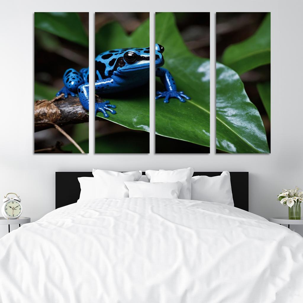 The Spectacular Blue Poison Dart Frog Jewel Of The Rainforest Modern Paintings Frame