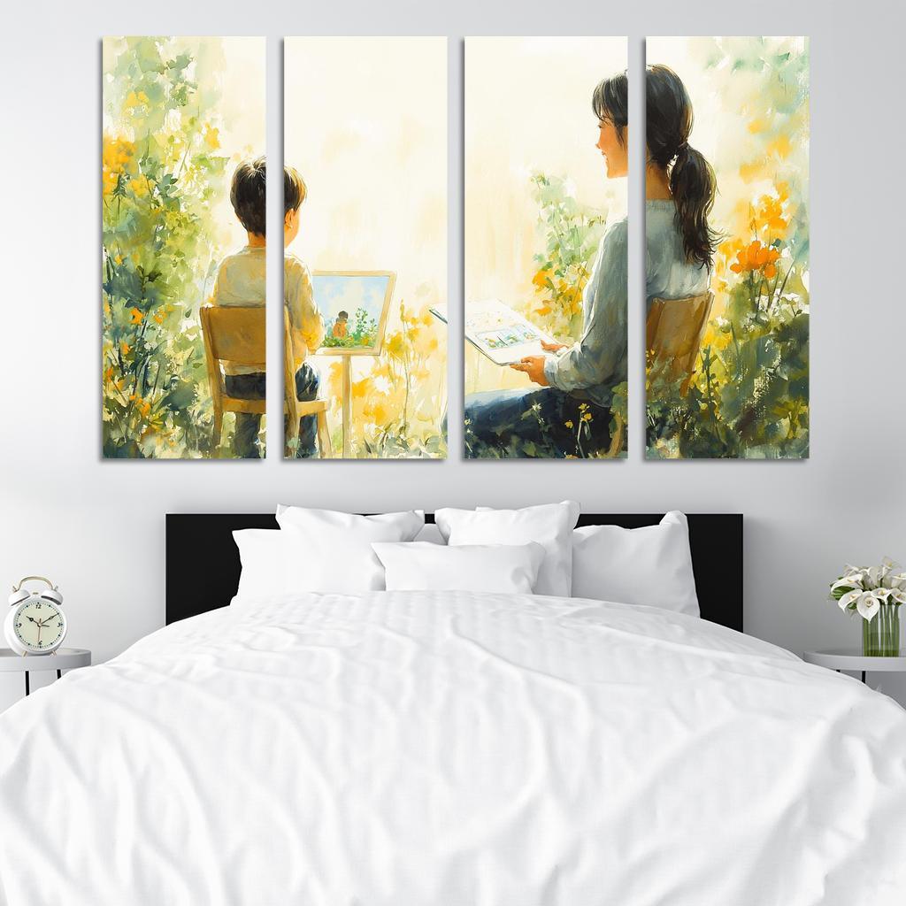 The Bridge Of Trust A Mothers Supportive Love Custom Paintings Frame