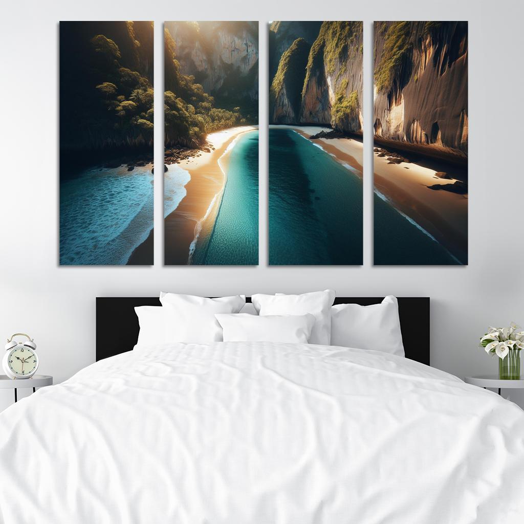 Sapphire Bay Seaside Seclusion Abstract Paintings Frame