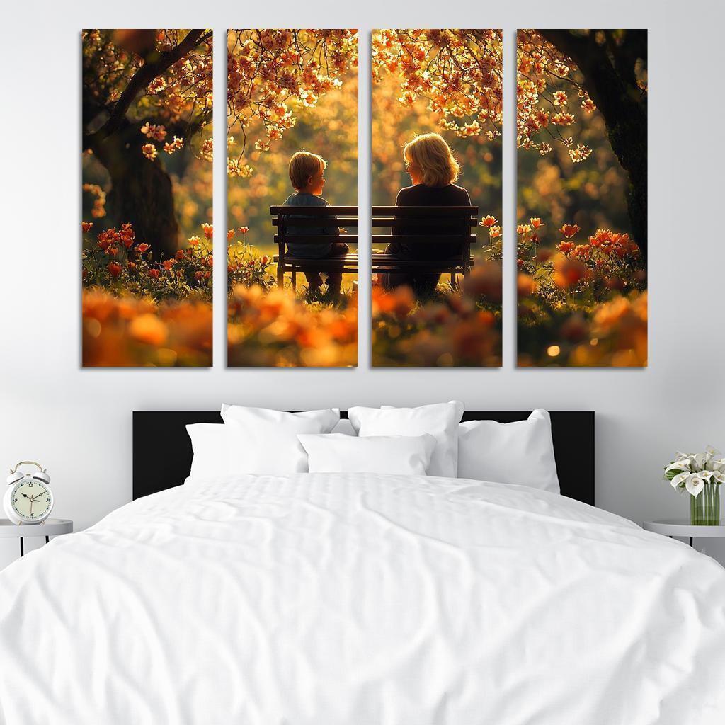 The Wisdom Of Ages A Mothers Guiding Hand Canvas Paintings Frame