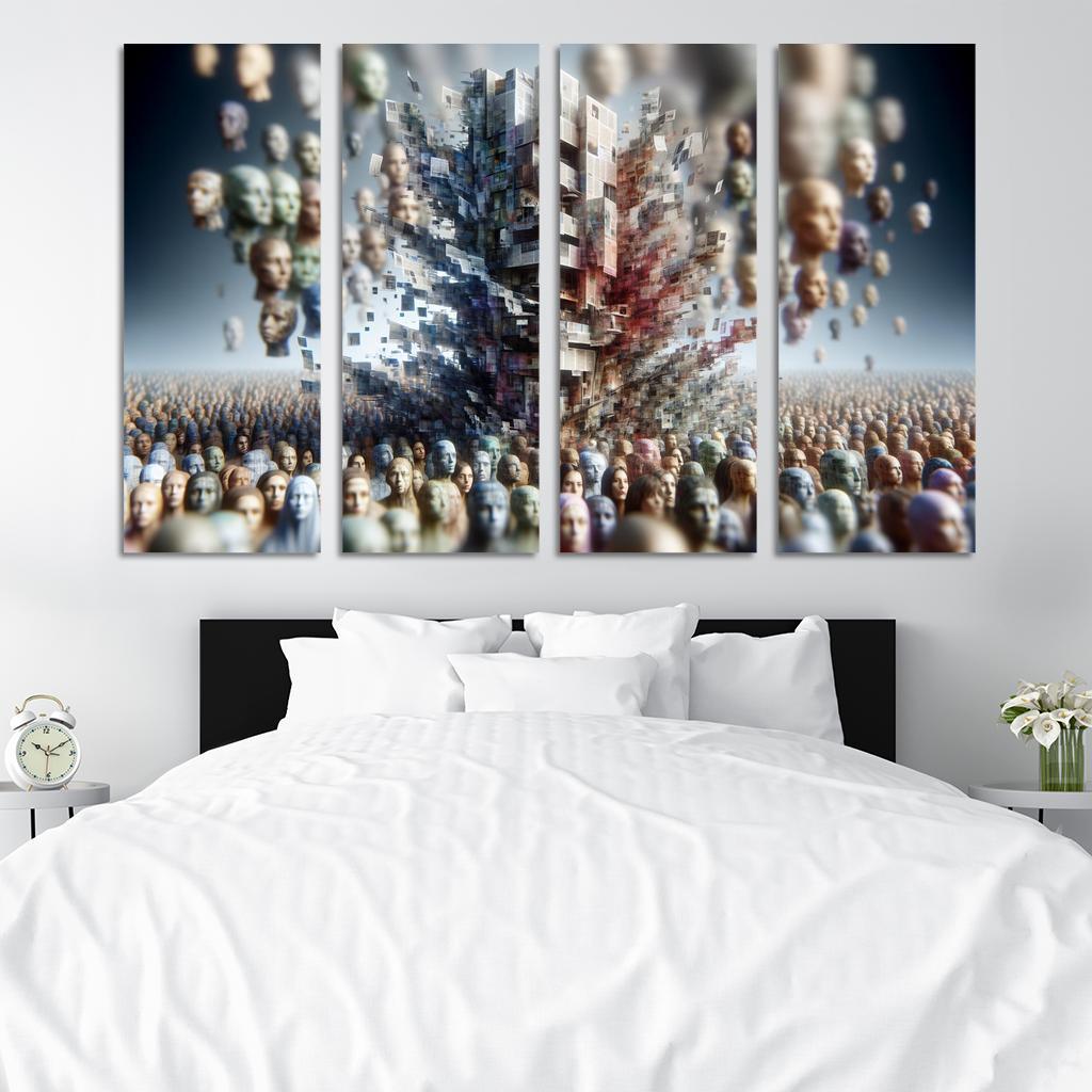 Erosion Of Trust The Crisis Of Misinformation Custom Paintings Frame