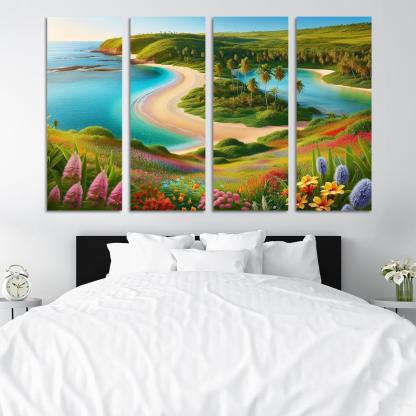 Tranquil Waterside Sanctuary Modern Paintings Frame