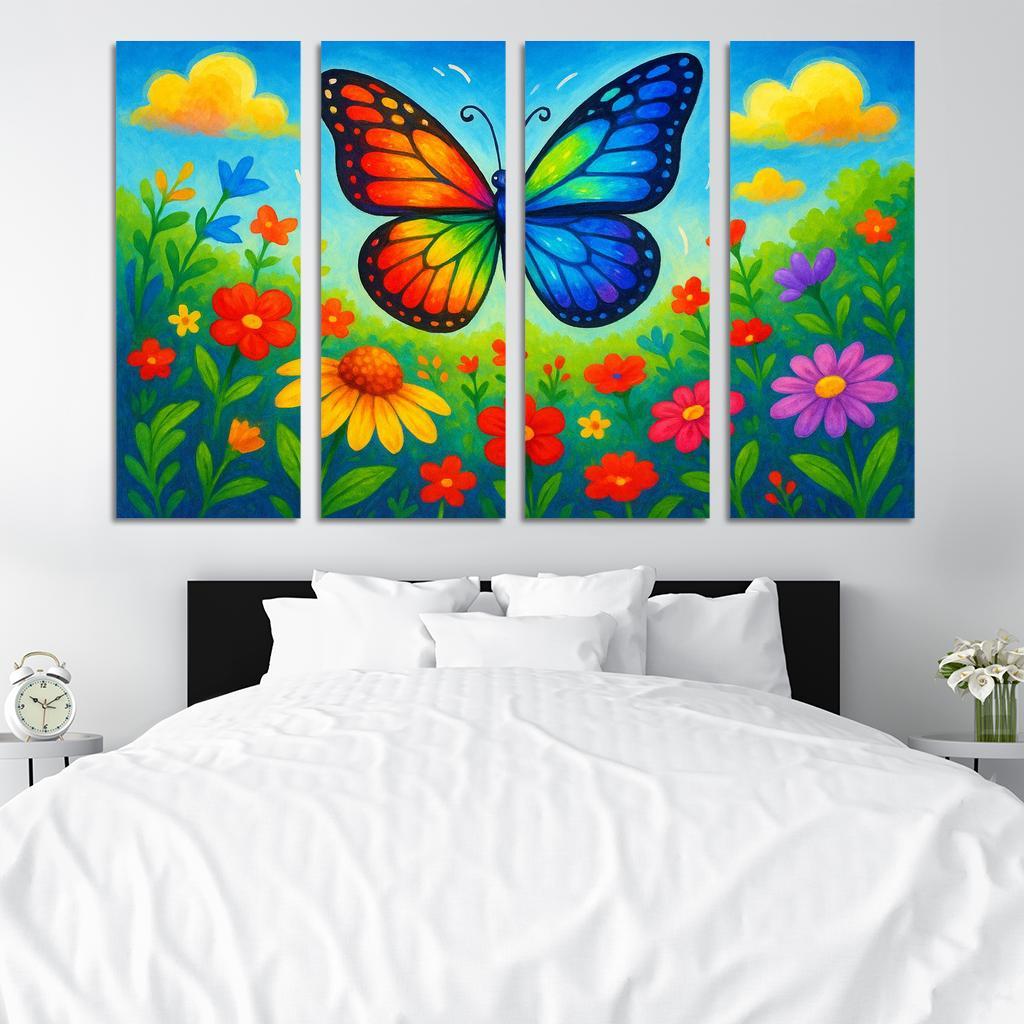 Radiant Rainbow Butterfly Quest Premium Artwork Frames