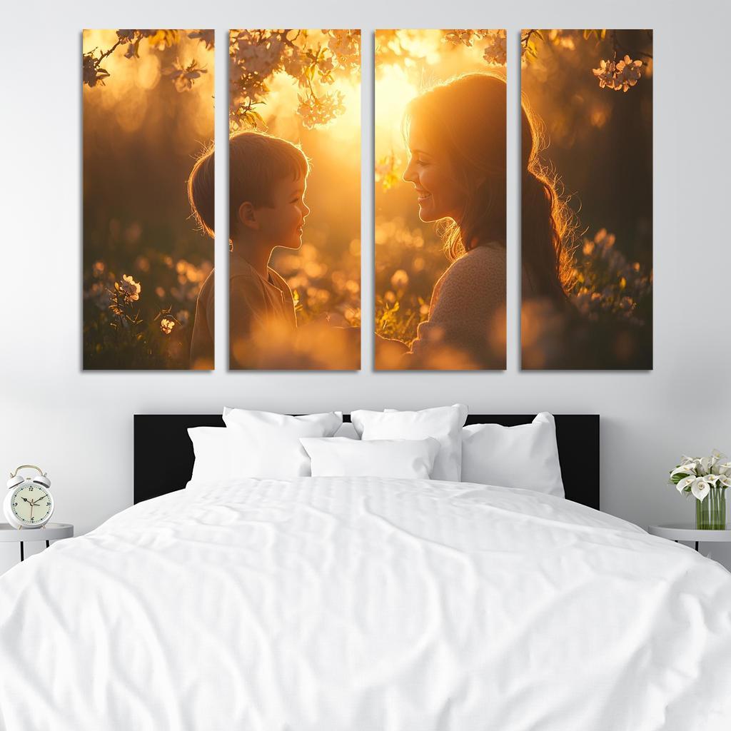 Heartstrings Of Connection A Mothers Unyielding Support Canvas Paintings Frame