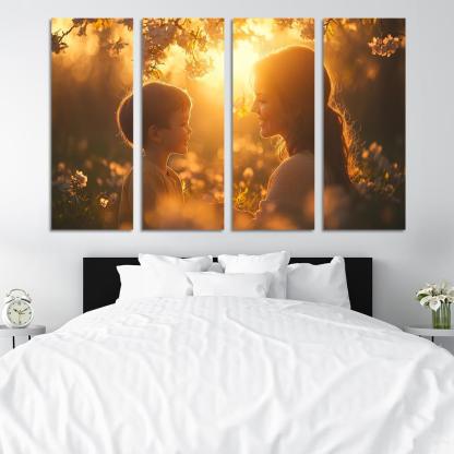 Heartstrings Of Connection A Mothers Unyielding Support Canvas Paintings Frame