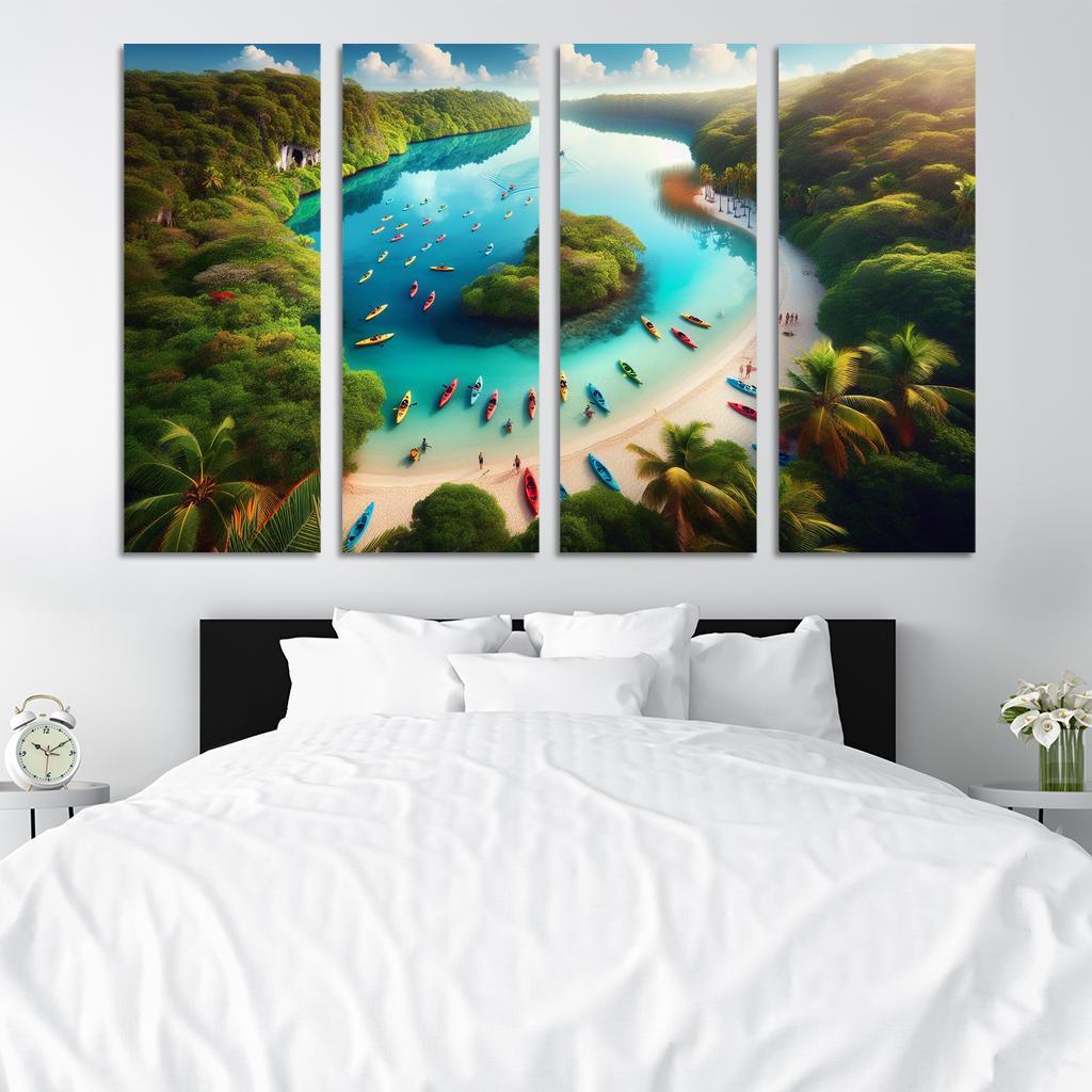 Lagoon Adventure Beach Premium Artwork Frames