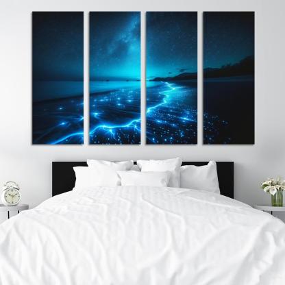 Mystic Waters Nighttime Beach Experience Art Trends