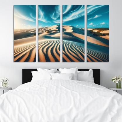 Sunlit Dunes Windswept Beauty Multi-panel Paintings