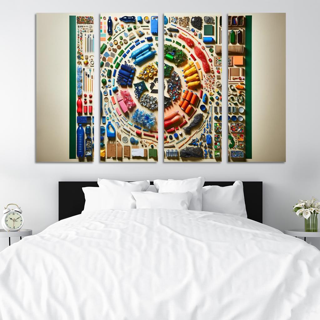 The Cycle Of Waste Advocating For A Circular Economy Multi-panel Paintings