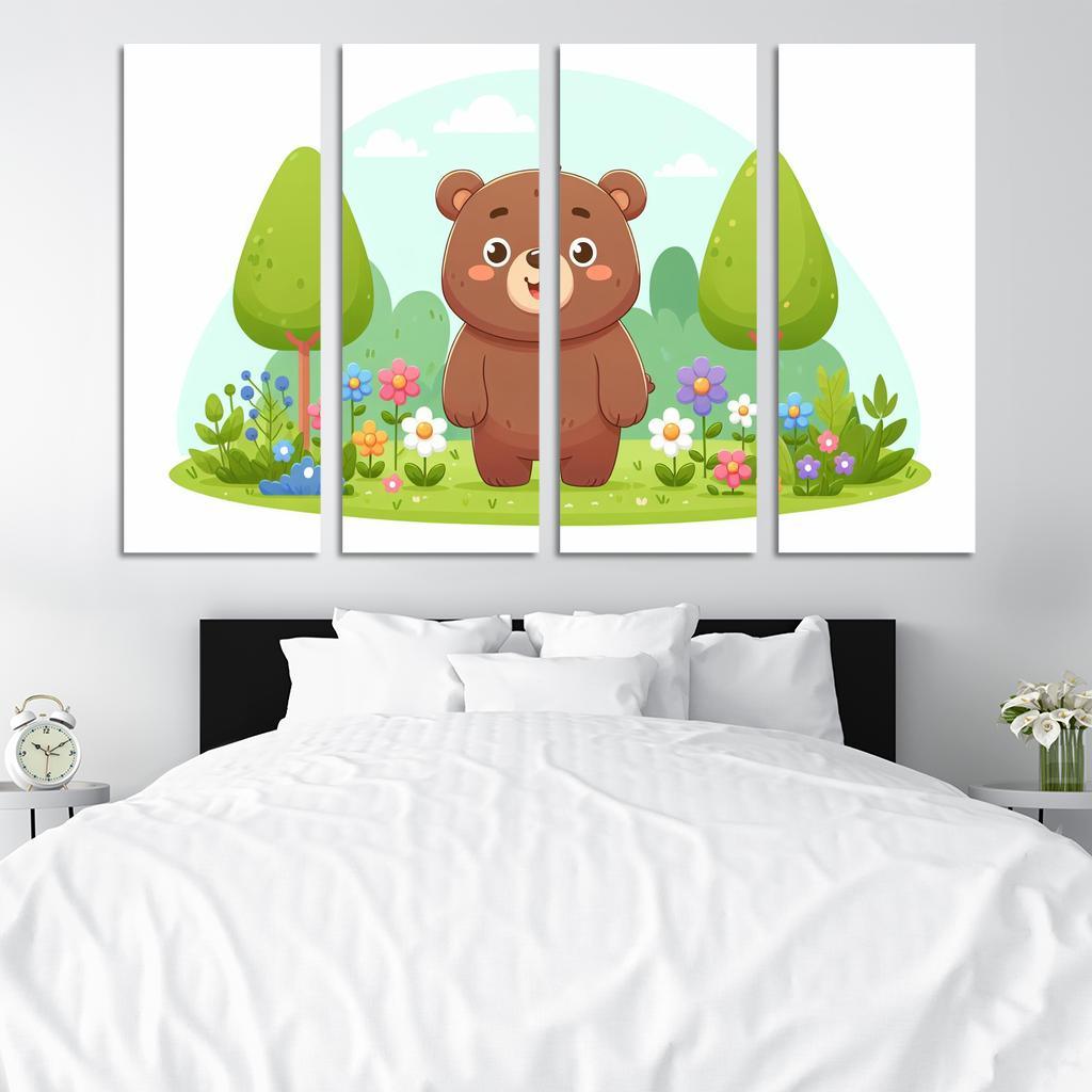Brave Bear - Woodland Adventures Framed Paintings