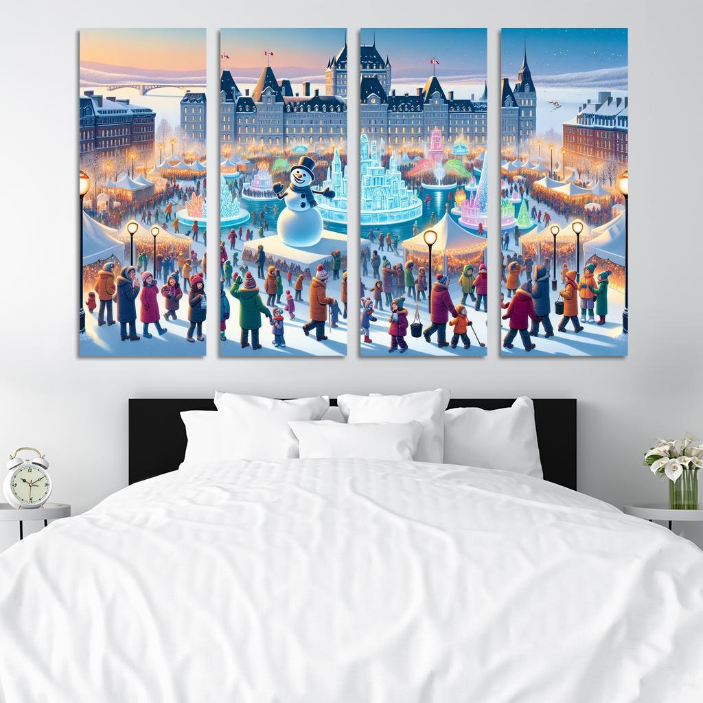 Quebec Winter Carnival - Canada Framed Paintings