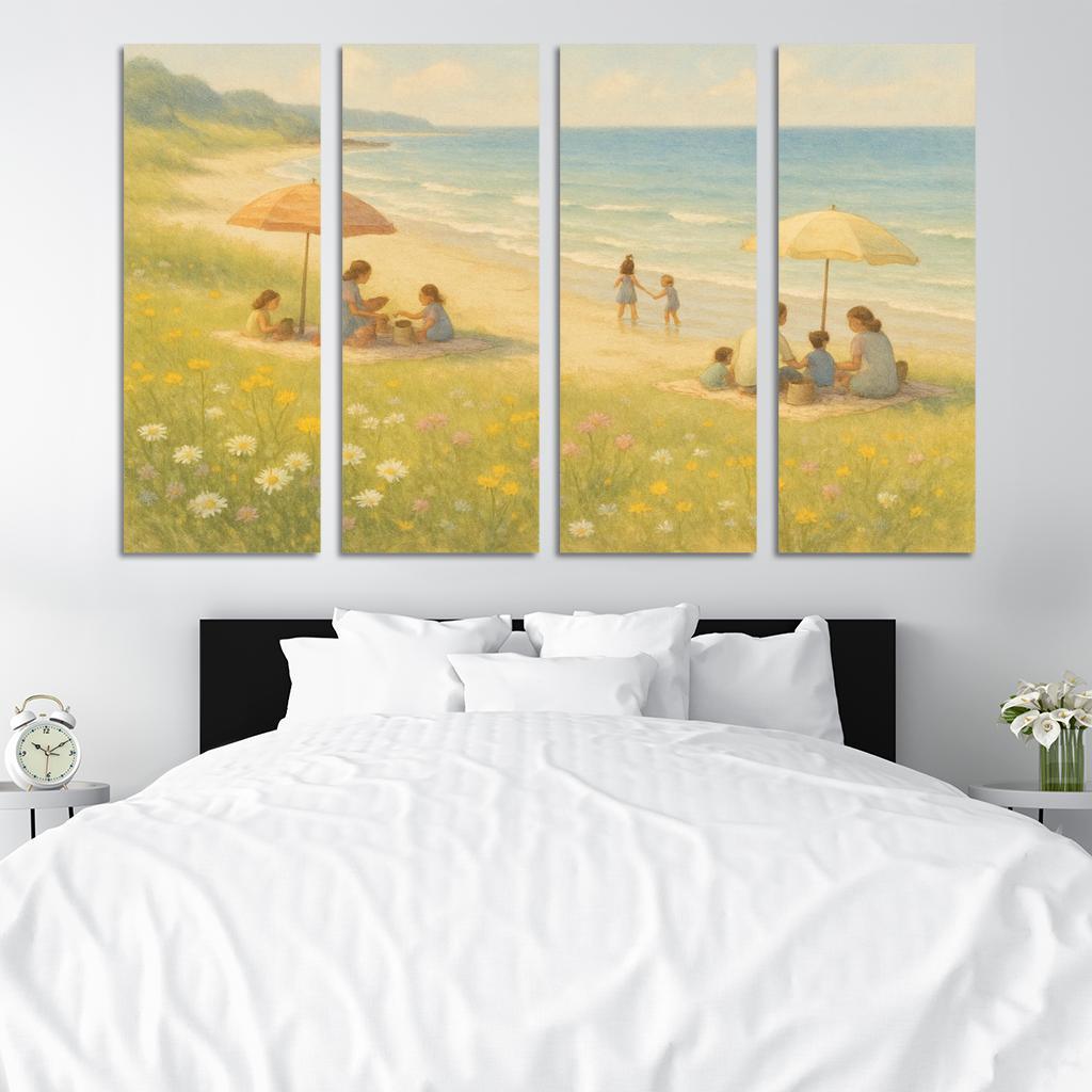 Seaside Meadows Family Haven Custom Paintings Frame