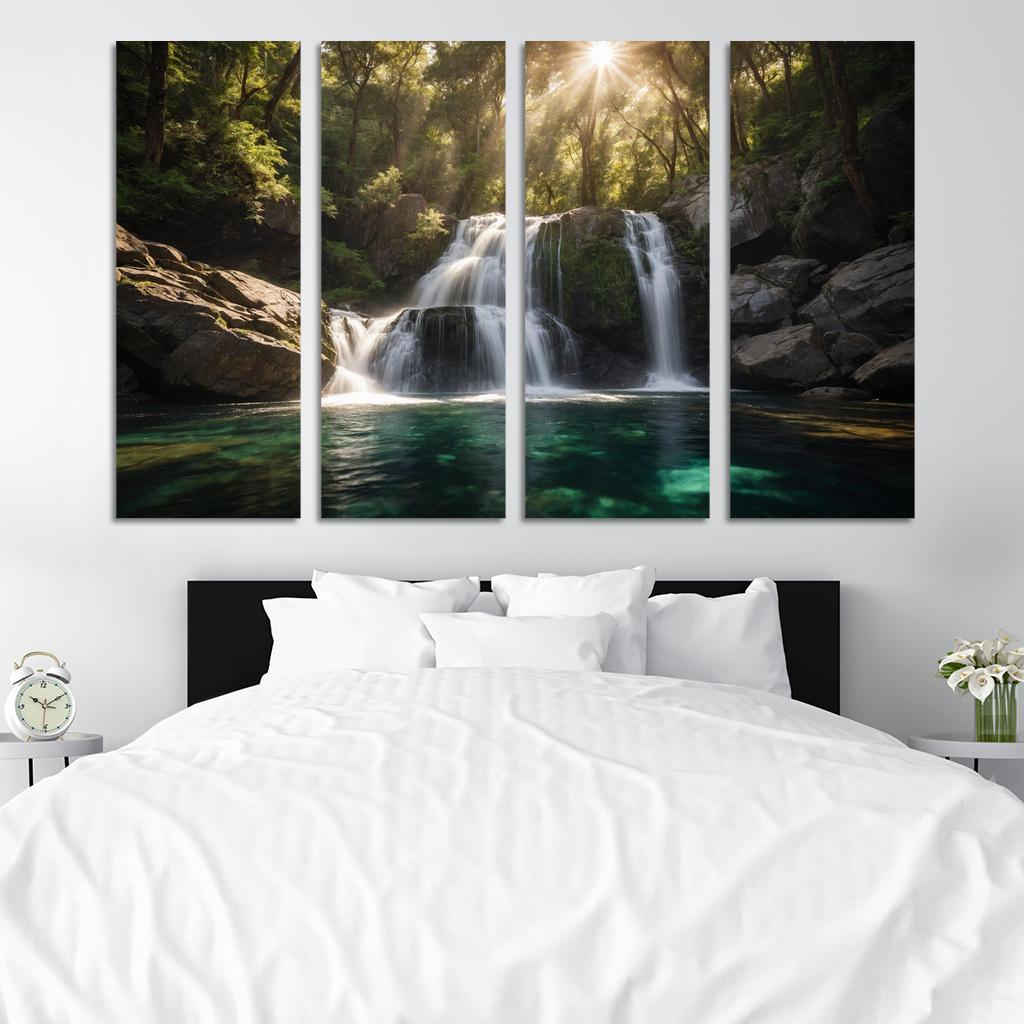 The Cascade Of Silver Falls Oil Paintings Frame