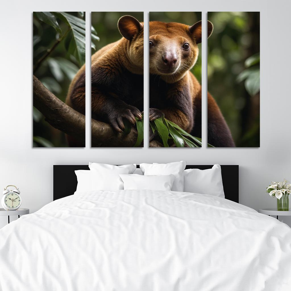 The Agile Tree Kangaroo Climbing Marvel Canvas Paintings Frame