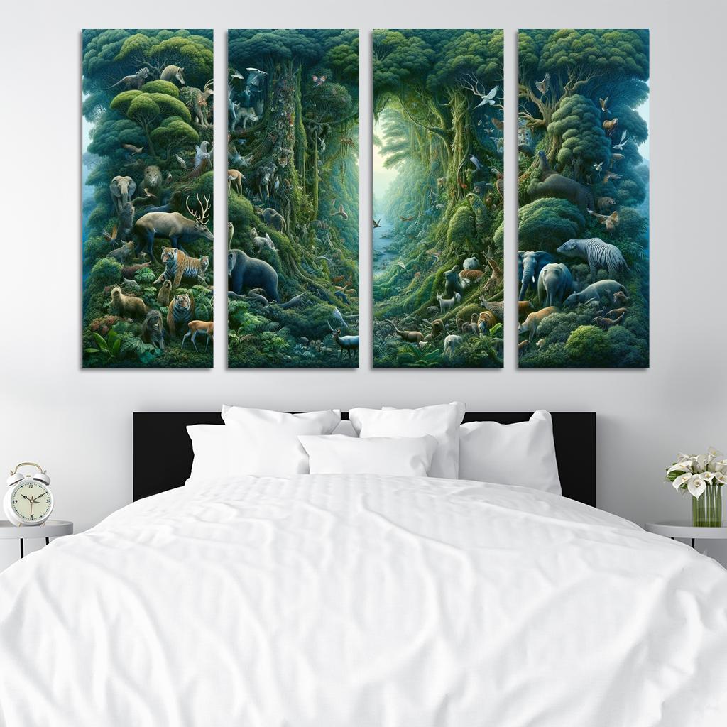 Nature's Call Advocating For Biodiversity Preservation Multi-panel Paintings
