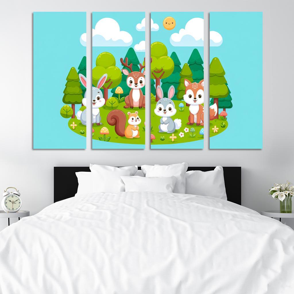 Friendly Forest Friends Premium Artwork Frames