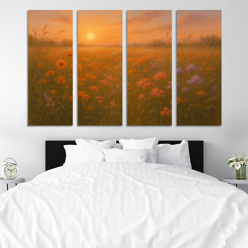 Sunset Meadow Harmony Art Trends