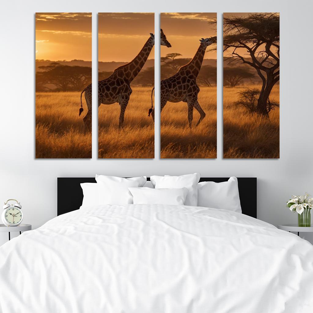 The Elegant Giraffe Towering Among Giants Custom Paintings Frame