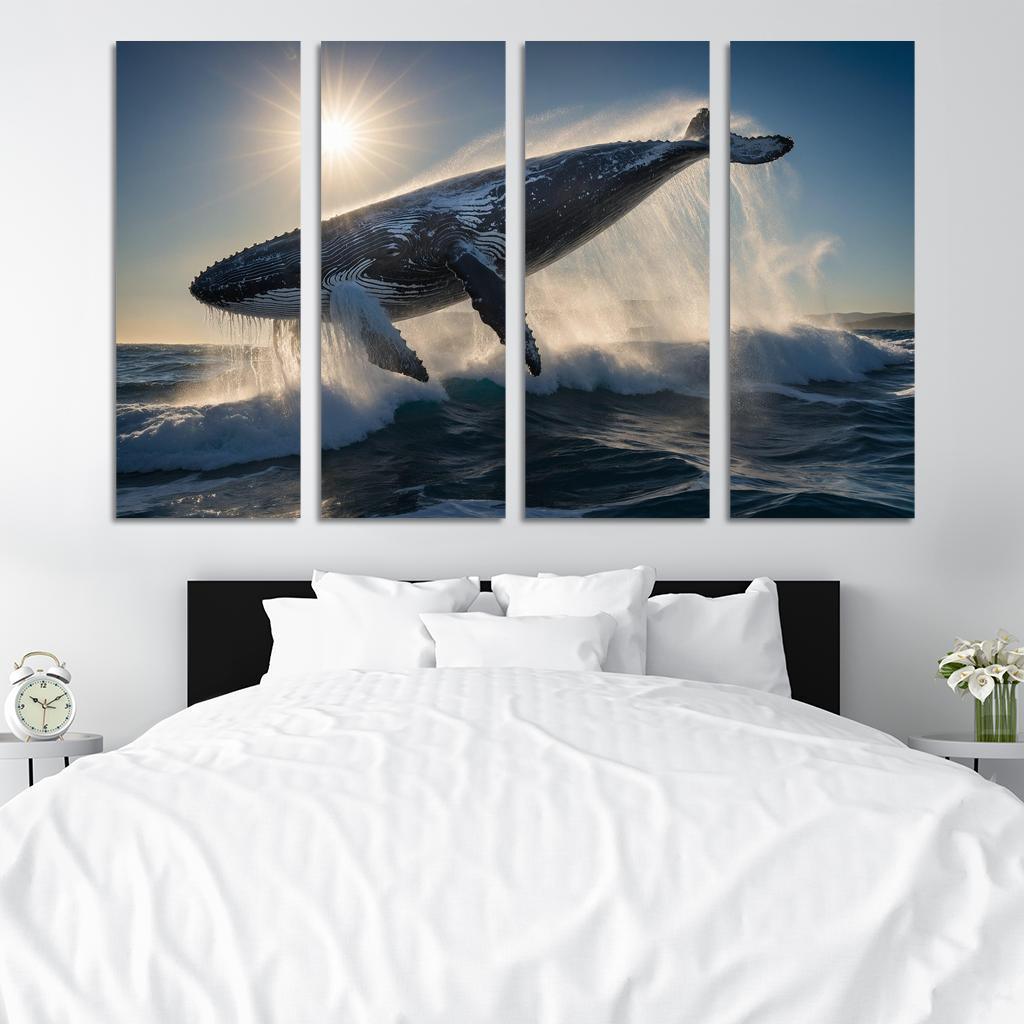The Captivating Humpback Whale Ocean's Serenade Oil Paintings Frame