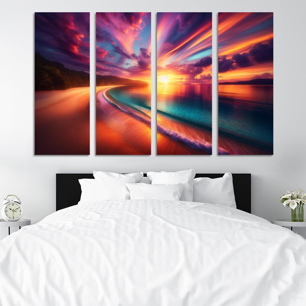 Sunrise Beach A New Day's Awakening Custom Paintings Frame