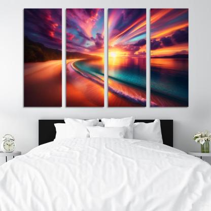 Sunrise Beach A New Day's Awakening Custom Paintings Frame