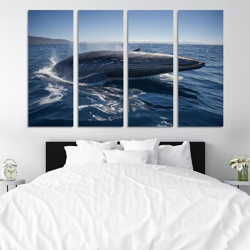 The Enigmatic Blue Whale The Largest Creature On Earth Custom Paintings Frame
