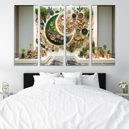 Nature's Art The Beauty Of Sustainable Practices Multi-panel Paintings