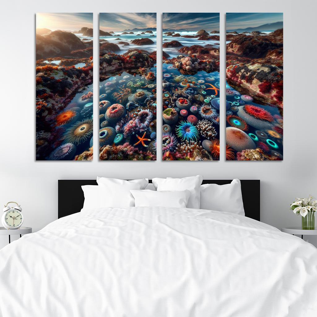 Tidal Pool Haven Nature's Aquatic Wonders Abstract Paintings Frame