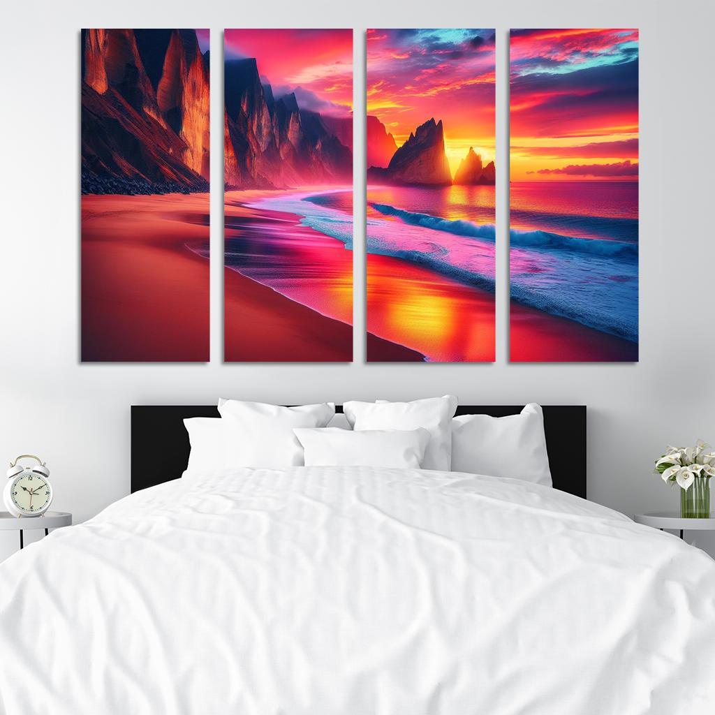 Sunset Viewpoint Spectacular Coastal Vistas Abstract Paintings Frame
