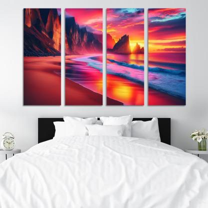 Sunset Viewpoint Spectacular Coastal Vistas Abstract Paintings Frame