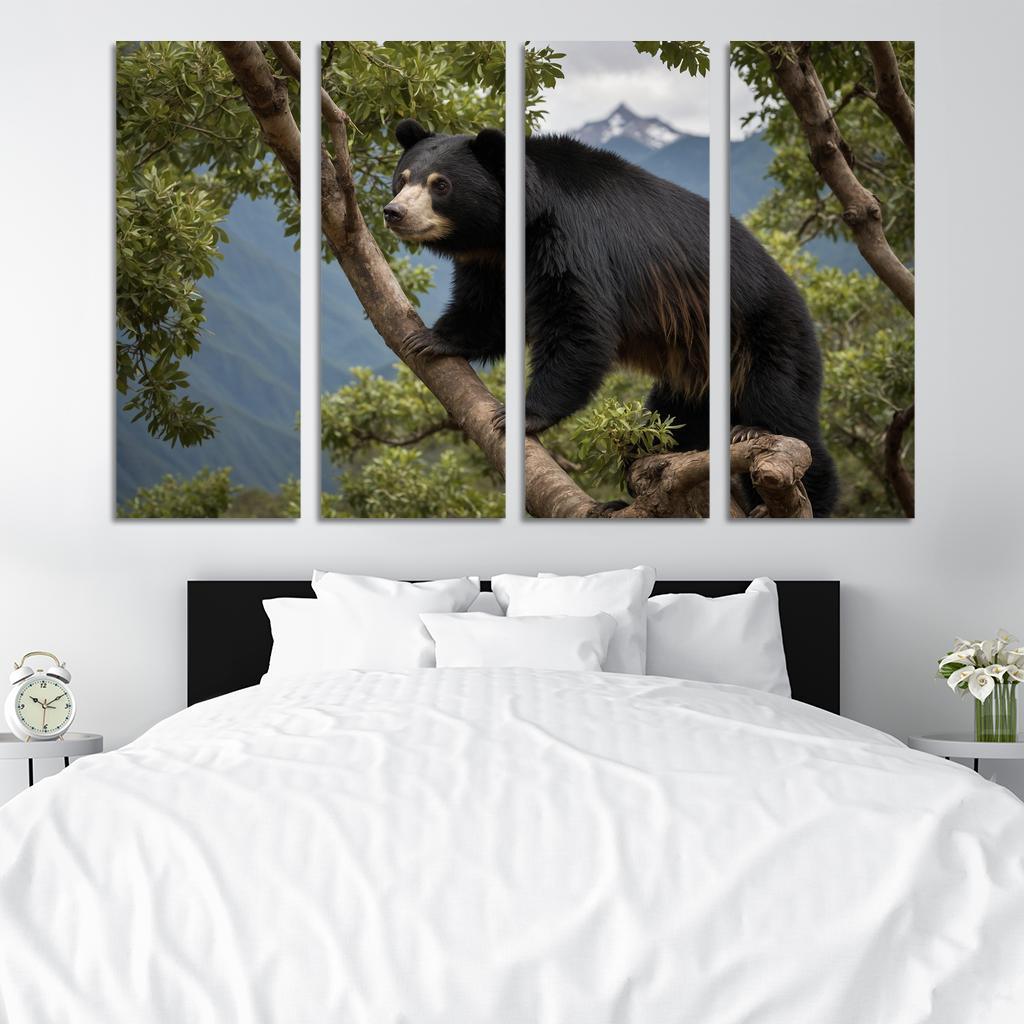 The Captivating Spectacled Bear South America's Only Bear Oil Paintings Frame
