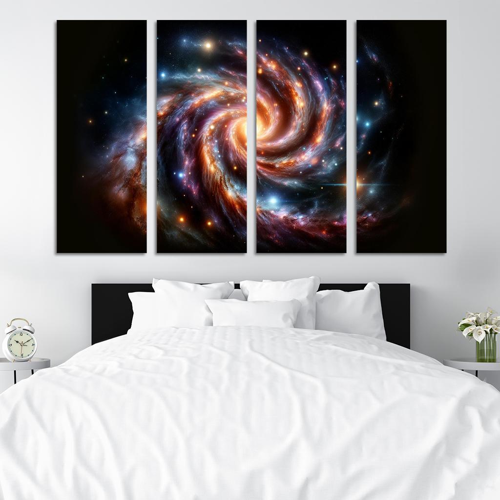 The Complex Structure Of Spiral Galaxies Abstract Paintings Frame