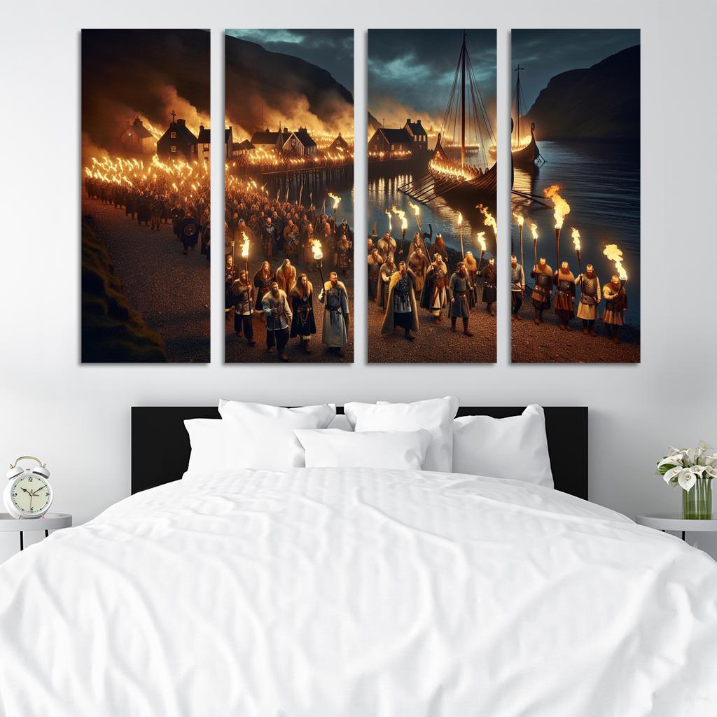 Up Helly Aa Canvas Paintings Frame