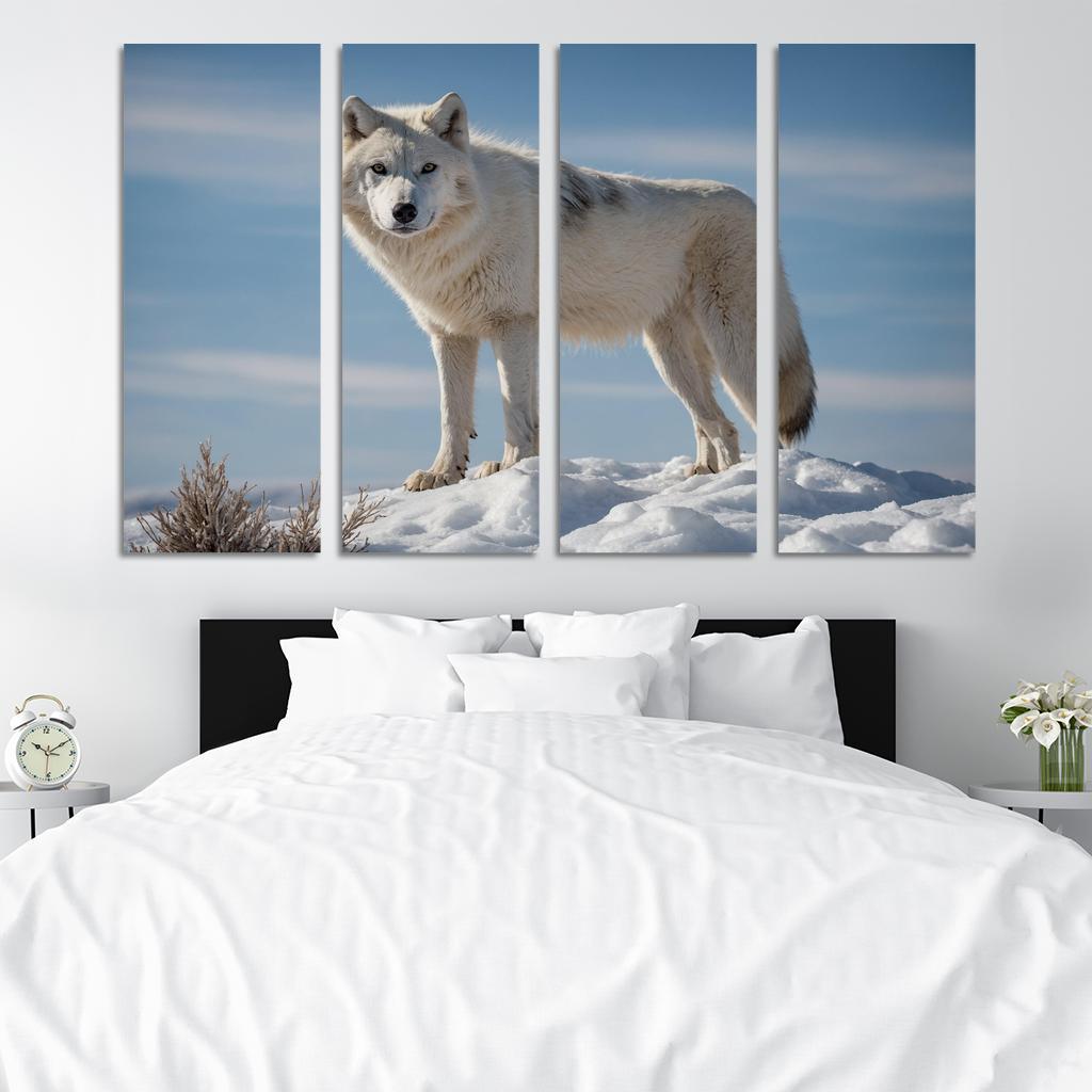 The Resilient Arctic Wolf Ghost Of The Tundra Canvas Paintings Frame