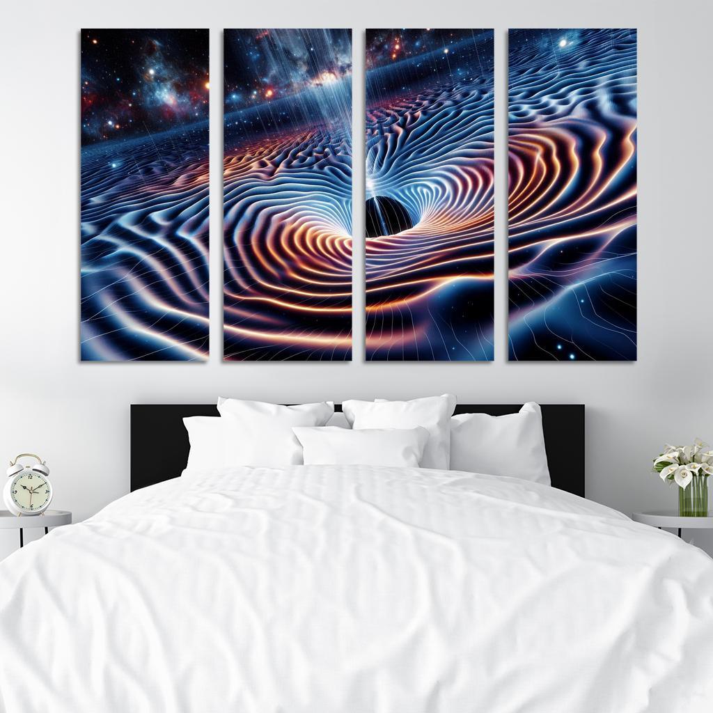 The Search For Gravitational Waves Abstract Paintings Frame