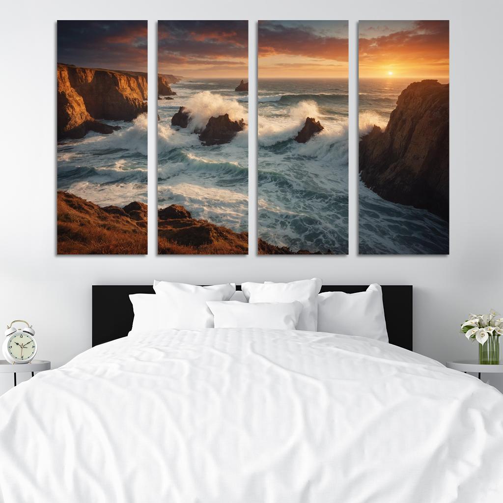 The Rugged Charm Of Craggy Coastlines Oil Paintings Frame