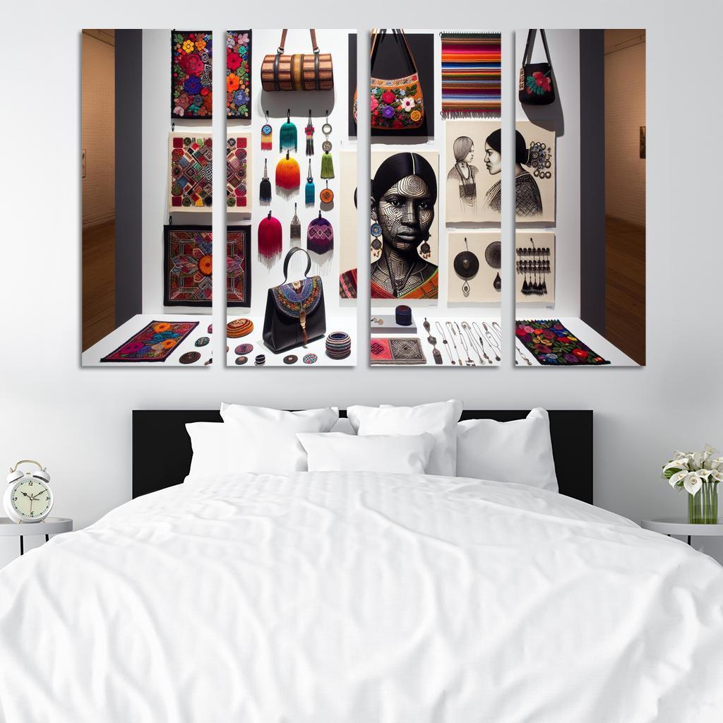Artisan Craft Handmade Fashion and Accessories 4 Piece HD Modern Canvas Panels-Original Frame